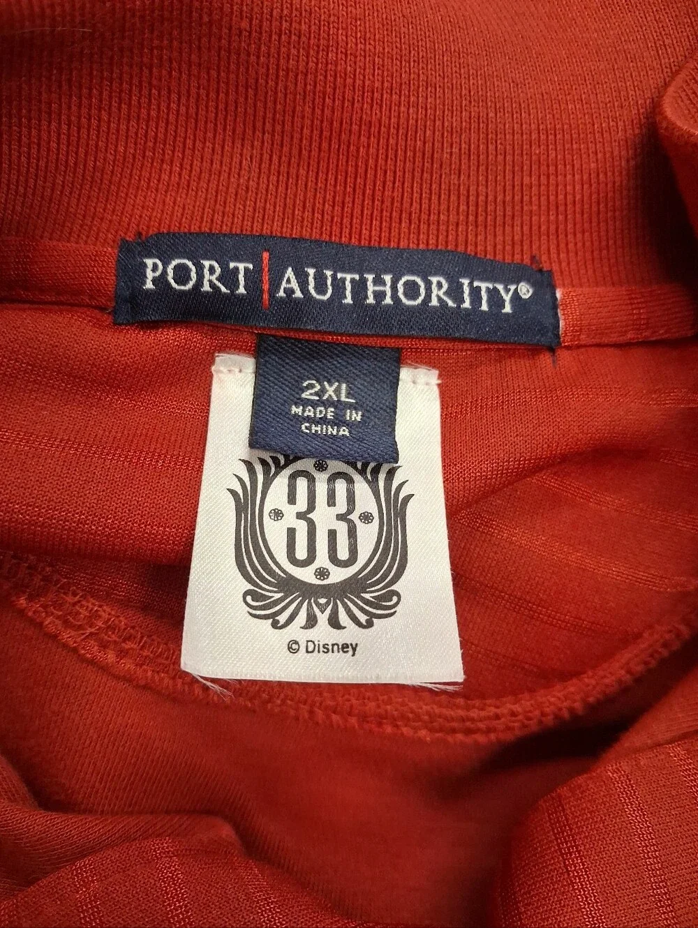 Disney Club 33 Men's 2XL Red Polo Shirt